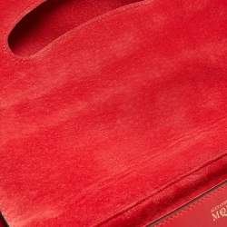 Alexander McQueen Red Leather Heroine Flap Shoulder Bag