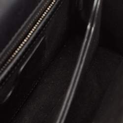 Pre Owned Alexander McQueen Black Leather Jewelled Flap Shoulder Bag