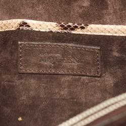 Alexander McQueen Brown Python Heroine Chain Shoulder Bag