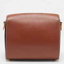 Pre Owned Alexander McQueen Brown Leather and Suede Flap Crossbody Bag