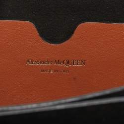 Pre Owned Alexander McQueen Brown Leather and Suede Flap Crossbody Bag