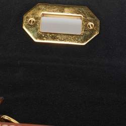 Pre Owned Alexander McQueen Brown Leather and Suede Flap Crossbody Bag