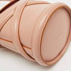 Alexander McQueen Dusty Pink Leather The Curve Bucket Bag