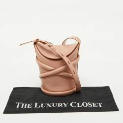 Alexander McQueen Dusty Pink Leather The Curve Bucket Bag