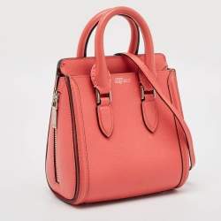 Alexander McQueen Pink Leather Mini Heroine Shoulder Bag
