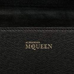 Pre Owned Alexander McQueen Black Leather Heroine Chain Shoulder Bag