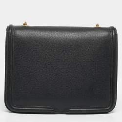 Pre Owned Alexander McQueen Black Leather Heroine Chain Shoulder Bag