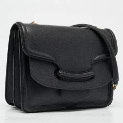 Pre Owned Alexander McQueen Black Leather Heroine Chain Shoulder Bag