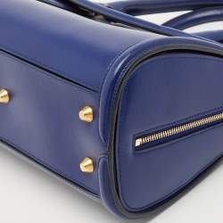 Alexander McQueen Blue Leather Medium Heroine Satchel
