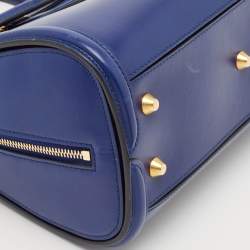 Alexander McQueen Blue Leather Medium Heroine Satchel