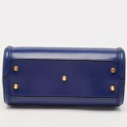 Alexander McQueen Blue Leather Medium Heroine Satchel