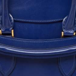 Alexander McQueen Blue Leather Medium Heroine Satchel