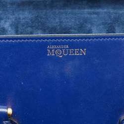 Alexander McQueen Blue Leather Medium Heroine Satchel