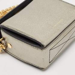 Alexander McQueen Metallic Leather Mini Box Bag