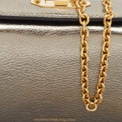 Alexander McQueen Metallic Leather Mini Box Bag