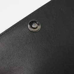 Pre Owned Alexander McQueen Black Leather Four Ring Shoulder Bag