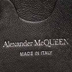 Pre Owned Alexander McQueen Black Leather Four Ring Shoulder Bag
