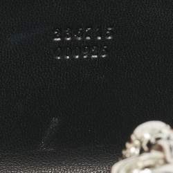 Alexander McQueen Black Satin Crystals Embellished Skull Clutch