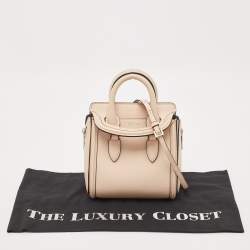 Alexander McQueen Beige Leather Mini Heroine Shoulder Bag
