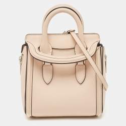 Alexander McQueen Beige Leather Mini Heroine Shoulder Bag