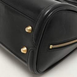 Alexander McQueen Black Leather Medium Heroine Satchel