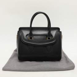 Alexander McQueen Black Leather Medium Heroine Satchel