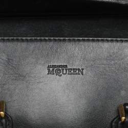 Alexander McQueen Black Leather Medium Heroine Satchel