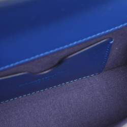 Alexander McQueen Royal Blue Leather Mini Jewelled Knuckle Shoulder Bag