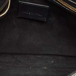 Alexander McQueen Gold/Black Leather Studded Heroine Flat Pouch 