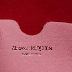 Alexander McQueen Pink Quilted Leather Skull Flap Chain Clutch