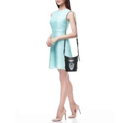 Alexander McQueen Black Leather The Curve Bucket Bag