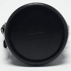 Alexander McQueen Black Leather The Curve Bucket Bag