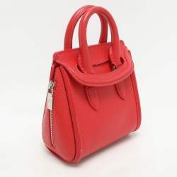 Alexander McQueen Red Leather Mini Heroine Satchel