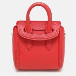 Alexander McQueen Red Leather Mini Heroine Satchel