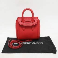 Alexander McQueen Red Leather Mini Heroine Satchel