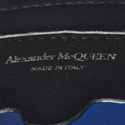 Alexander McQueen Blue Leather The Curve Bucket Bag