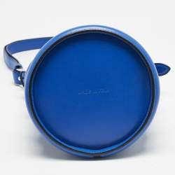 Alexander McQueen Blue Leather The Curve Bucket Bag