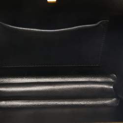 Alexander McQueen Black Leather Studded Skull Box Chain Clutch