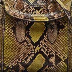 Pre Owned Alexander McQueen Multicolor Python Mini Heroine Bag