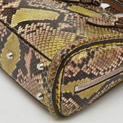 Pre Owned Alexander McQueen Multicolor Python Mini Heroine Bag