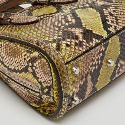 Pre Owned Alexander McQueen Multicolor Python Mini Heroine Bag