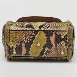 Pre Owned Alexander McQueen Multicolor Python Mini Heroine Bag