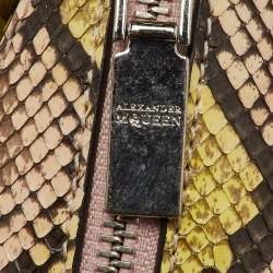 Pre Owned Alexander McQueen Multicolor Python Mini Heroine Bag