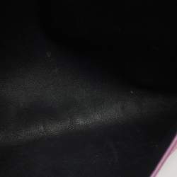 Pre Owned Alexander Mcqueen Purple Leather Skull Flap Pouch