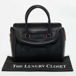 Pre Owned Alexander McQueen Black Leather Medium Heroine Satchel