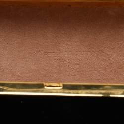 Alexander McQueen Black Velvet Four Ring Embellished Box Clutch