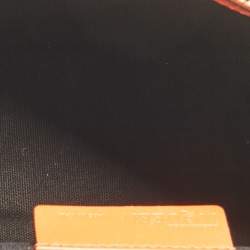 Pre Owned Alexander McQueen Orange Leather Skull Padlock Shoulder Bag