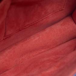 Pre Owned Alexander McQueen Orange Leather Heroine Chain Shoulder Bag