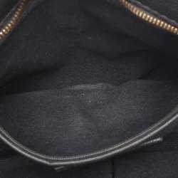 Pre Owned Alexander McQueen Black Leather Skull Padlock Satchel