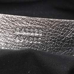 Pre Owned Alexander McQueen Metallic Silver Leather Small De Manta Clutch